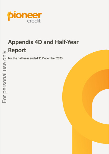 Thumbnail Pioneer Credit Half-year Report 2024-h1