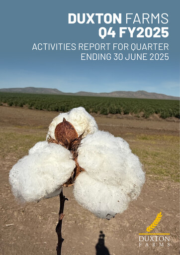 Thumbnail Duxton Farms Quarterly Report 2025-q4