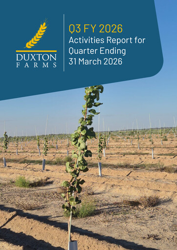 Thumbnail Duxton Farms Quarterly Report 2026-q3