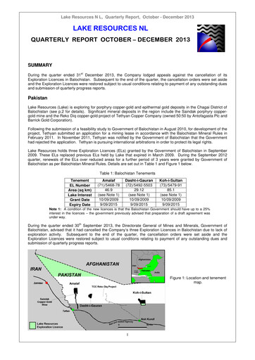 Thumbnail Lake Resources NL Quarterly Report 2013-q4