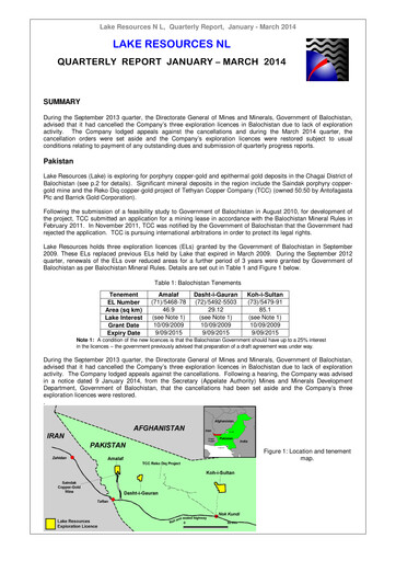 Thumbnail Lake Resources NL Quarterly Report 2014-q1