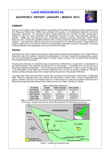 Thumbnail Lake Resources NL Quarterly Report 2015-q1