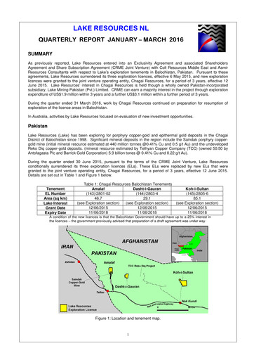 Thumbnail Lake Resources NL Quarterly Report 2016-q1