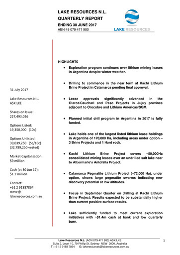 Thumbnail Lake Resources NL Quarterly Report 2017-q2