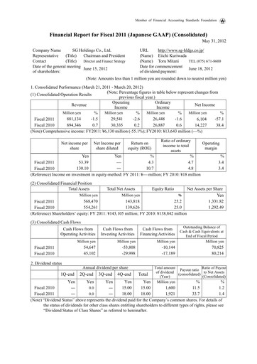Thumbnail SG Holdings Financial Statement fy2011