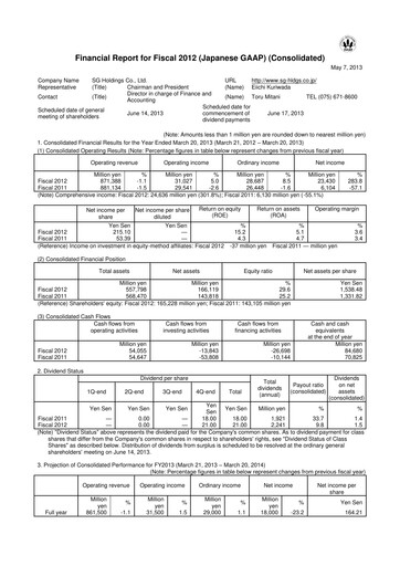 Thumbnail SG Holdings Financial Statement fy2012