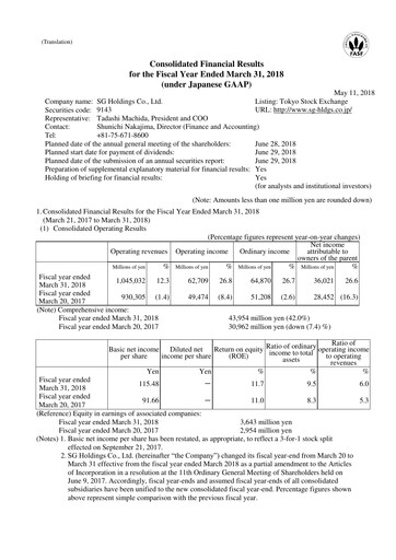 Thumbnail SG Holdings Financial Statement fy2017