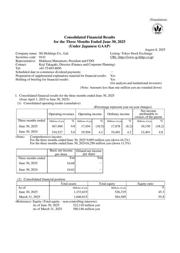 Thumbnail SG Holdings Financial Statement fy2025-q1