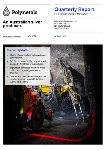 Vorschaubild Polymetals Resources Quartalsbericht 2026-q1