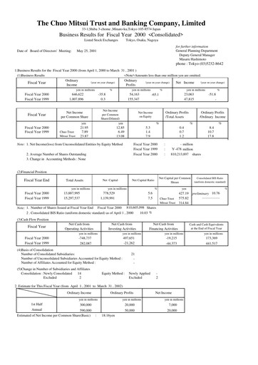 Thumbnail Sumitomo Mitsui Trust Holdings Financial Statement fy2000