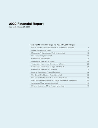 Thumbnail Sumitomo Mitsui Trust Holdings Financial Statement fy2021