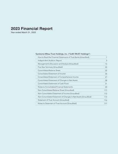 Thumbnail Sumitomo Mitsui Trust Holdings Financial Statement fy2022