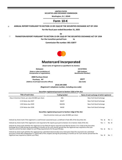 Thumbnail Mastercard Annual Report 2025