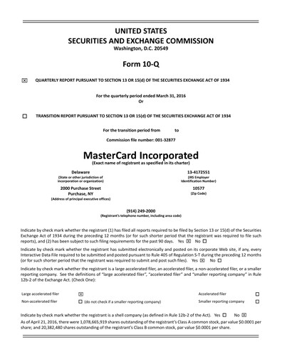 Miniature Mastercard Rapport trimestriel 2016-q1