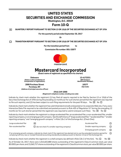 Miniature Mastercard Rapport trimestriel 2017-q3