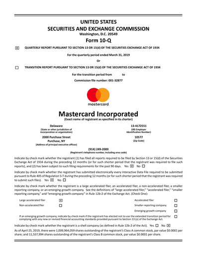 Miniature Mastercard Rapport trimestriel 2019-q1