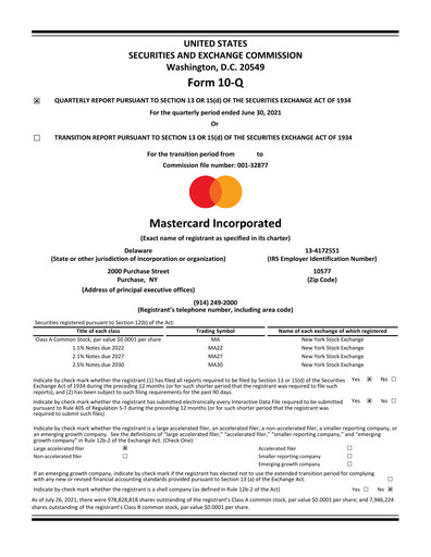 Miniature Mastercard Rapport trimestriel 2021-q2