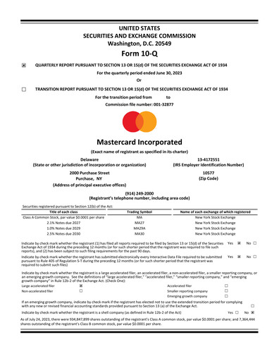Miniature Mastercard Rapport trimestriel 2023-q2
