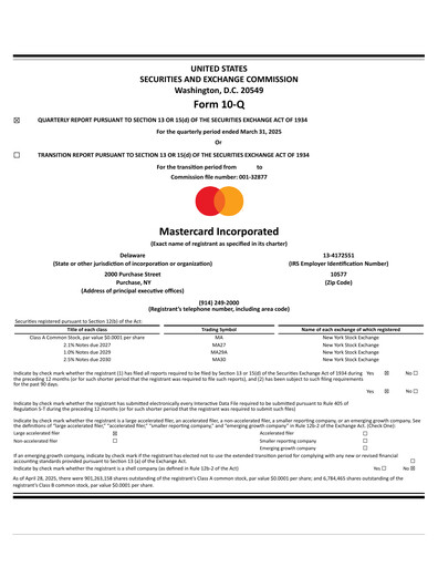 Miniature Mastercard Rapport trimestriel 2025-q1