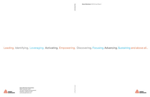 Thumbnail Avery Dennison
 Annual Report 2008