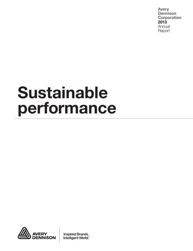 Thumbnail Avery Dennison
 Annual Report 2013
