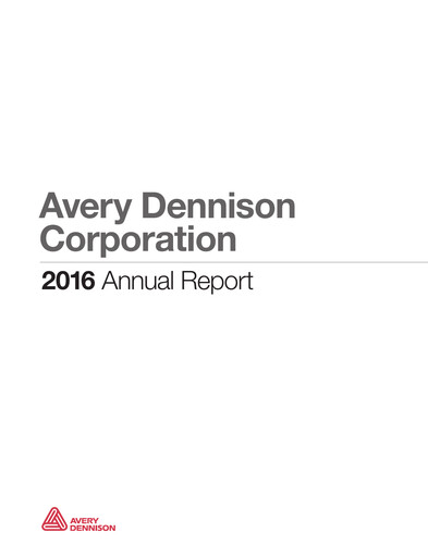 Thumbnail Avery Dennison
 Annual Report 2016