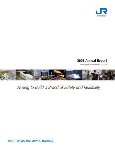 Thumbnail West Japan Railway Annual Report fy2008