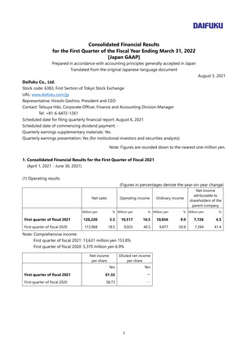 Thumbnail Daifuku Quarterly Report fy2021-q1