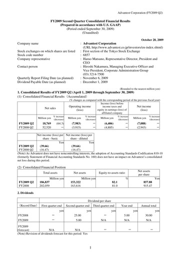 Thumbnail Advantest
 Quarterly Report 2009-q2