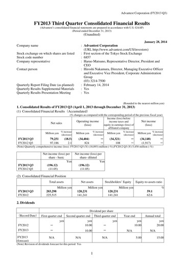 Thumbnail Advantest
 Quarterly Report 2013-q3