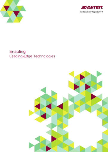 Thumbnail Advantest
 Sustainability Report 2019