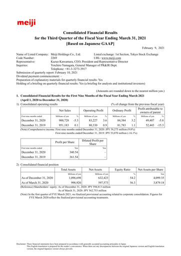 Thumbnail Meiji Holdings Financial Statement 2021-q3