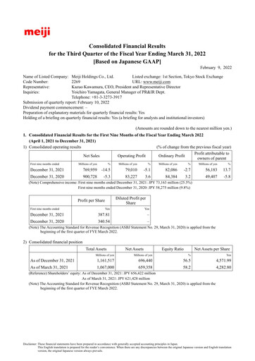 Thumbnail Meiji Holdings Quarterly Report 2022-q3