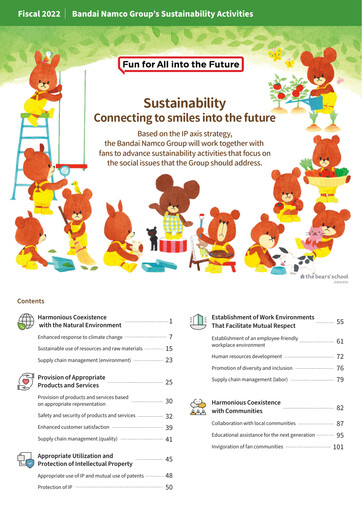 Thumbnail Bandai Namco Sustainability Report fy2022