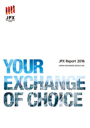 Thumbnail Japan Exchange Group
 Annual Report 2016
