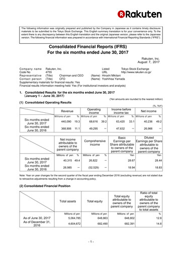 Thumbnail Rakuten Half-year Report 2017-h1