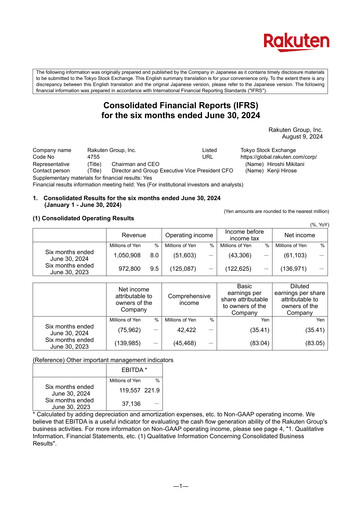 Thumbnail Rakuten Half-year Report 2024-h1