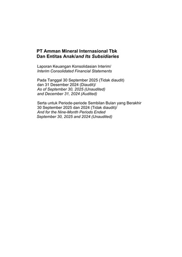 Thumbnail PT Amman Mineral Internasional Tbk Financial Statement 2025-9m