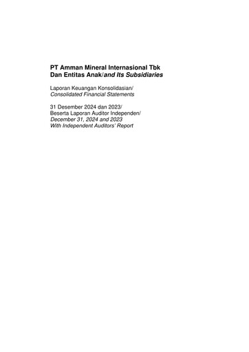 Thumbnail PT Amman Mineral Internasional Tbk Financial Statement 2024
