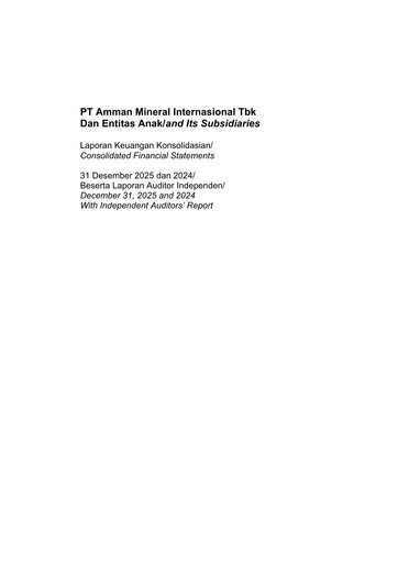 Thumbnail PT Amman Mineral Internasional Tbk Financial Statement 2025