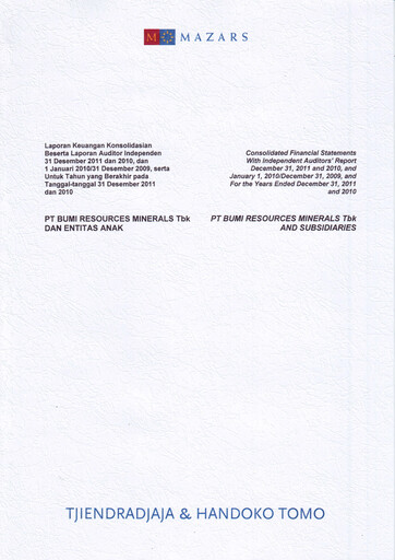 Thumbnail PT Bumi Resources Minerals Tbk Financial Statement 2011