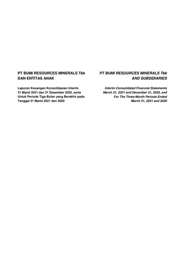 Thumbnail PT Bumi Resources Minerals Tbk Financial Statement 2021-q1