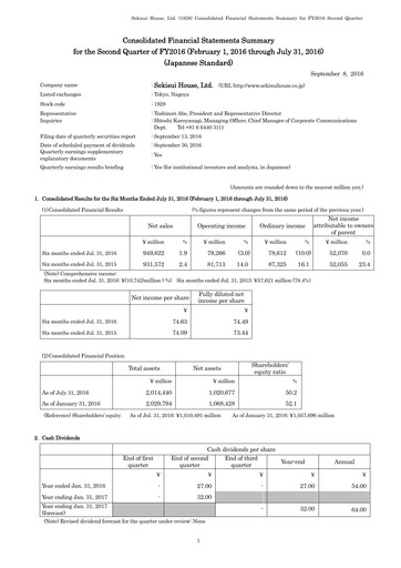 Thumbnail Sekisui House
 Half-year Report fy2016-h1