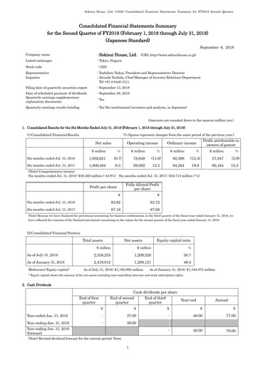 Thumbnail Sekisui House
 Half-year Report fy2018-h1