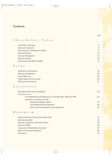 Thumbnail MOL Group Annual Report 1999