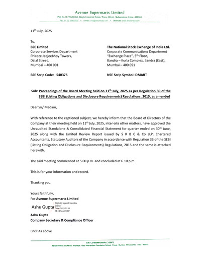 Miniature DMart Rapport trimestriel 2025-q1