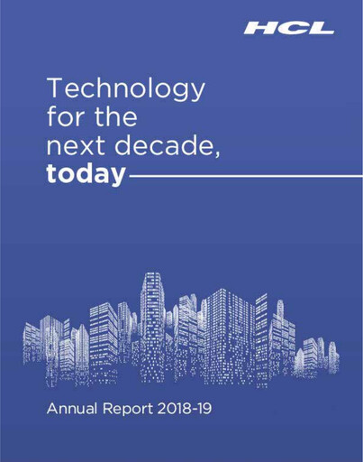 Thumbnail HCL Technologies
 Annual Report 2018-2019