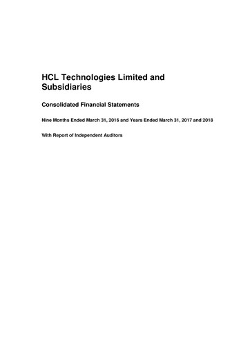 Thumbnail HCL Technologies
 Financial Statement 2017-2018