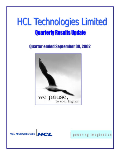Thumbnail HCL Technologies
 Quarterly Report 2003-q1