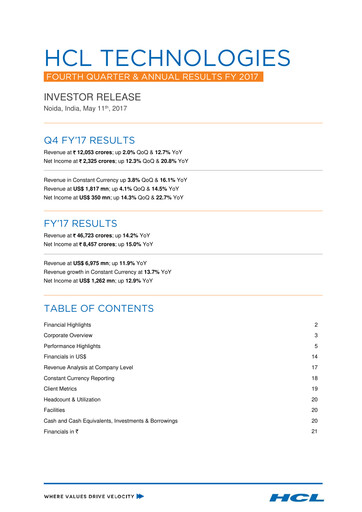 Thumbnail HCL Technologies
 Quarterly Report 2017-q4